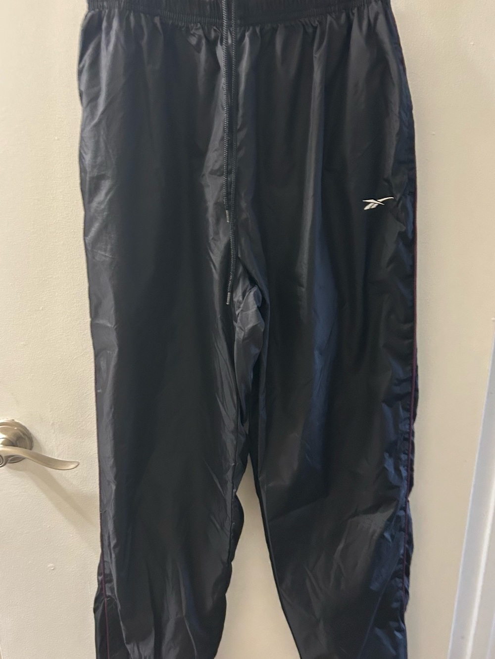 Reebok Men’s Black Track Pants with Subtle Logo